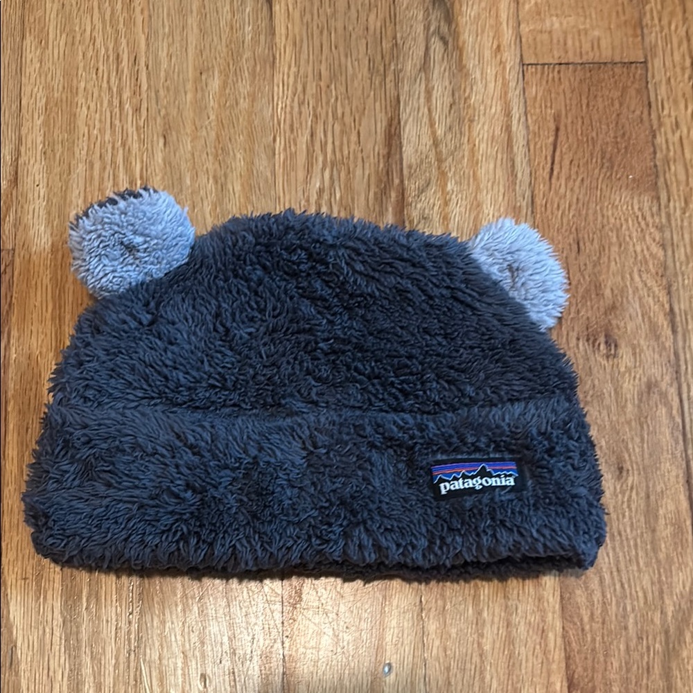 Patagonia Charcoal Fleece Beanie with Ears